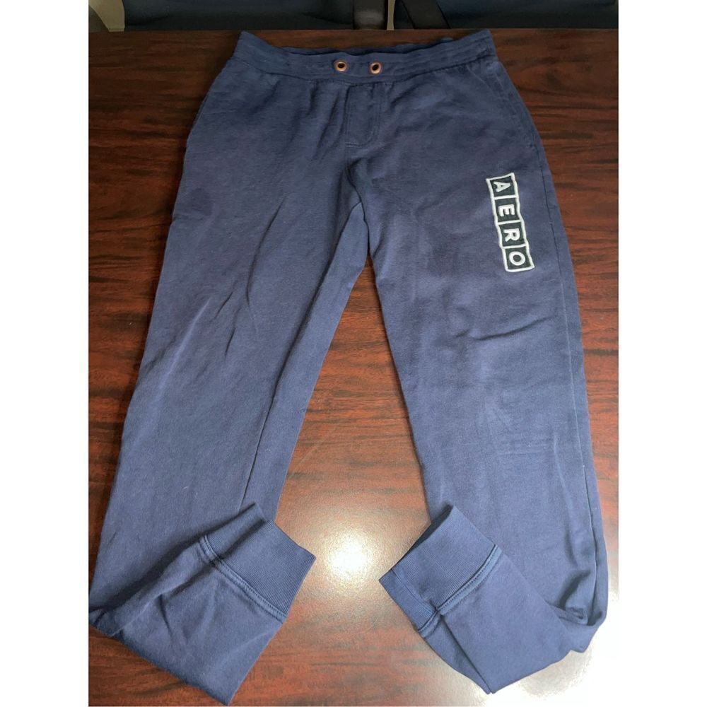 Aeropostale Men’s Navy Sweatpants with Pockets Size X-Small